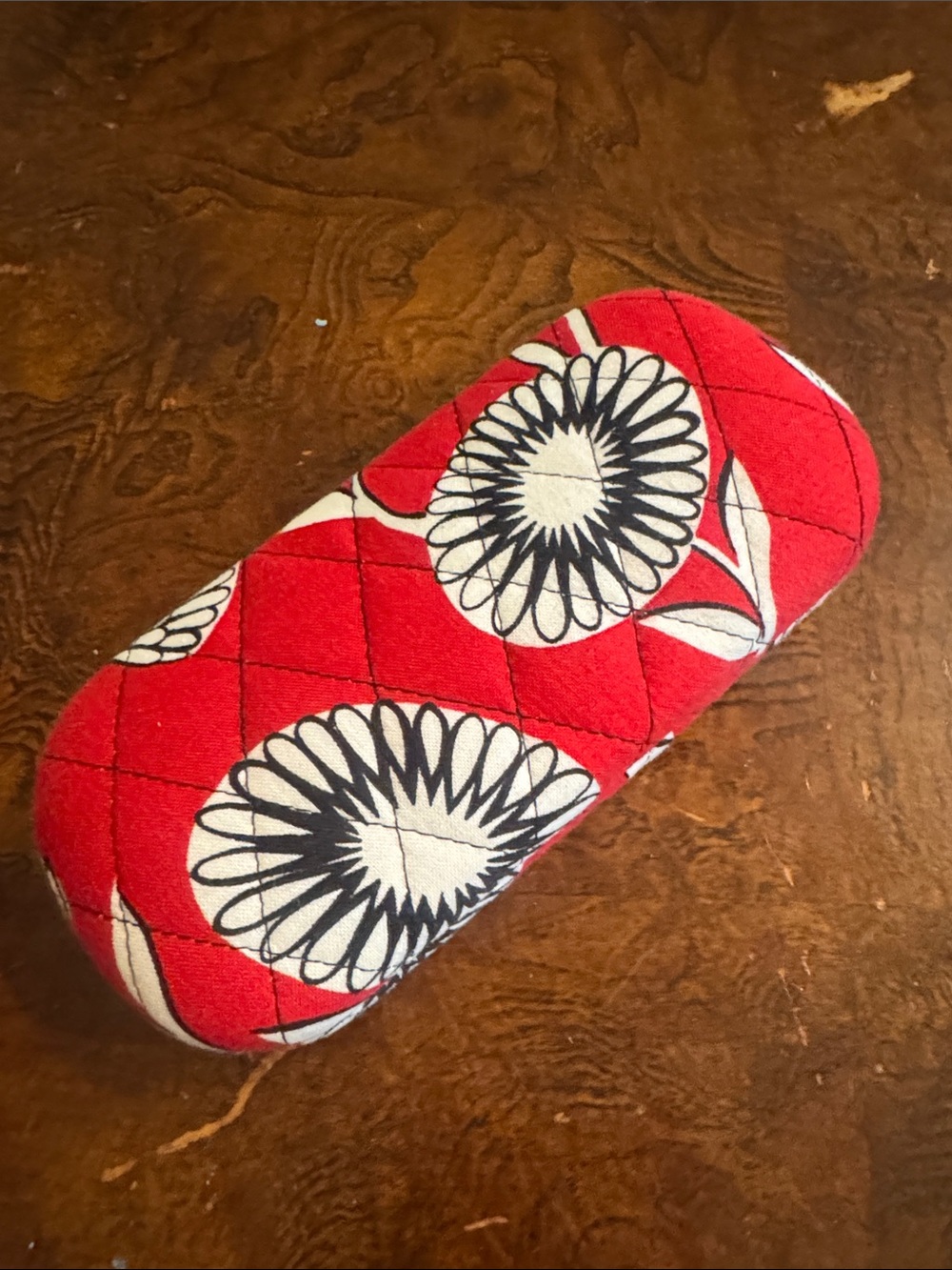 New Vera Bradley Red and White Floral Eyeglass Case